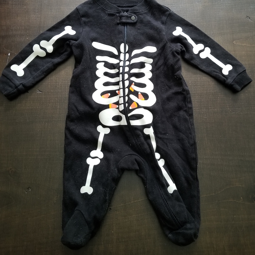 Faded Glory Skeleton Onesie, 0-3mos.